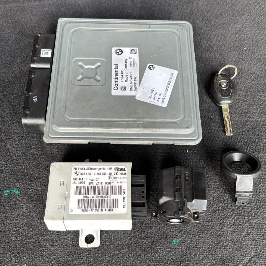 BMW E92 328XI AWD N51 MSV80.1 ECU DME CAS KEY UNIT SET OEM 7594485