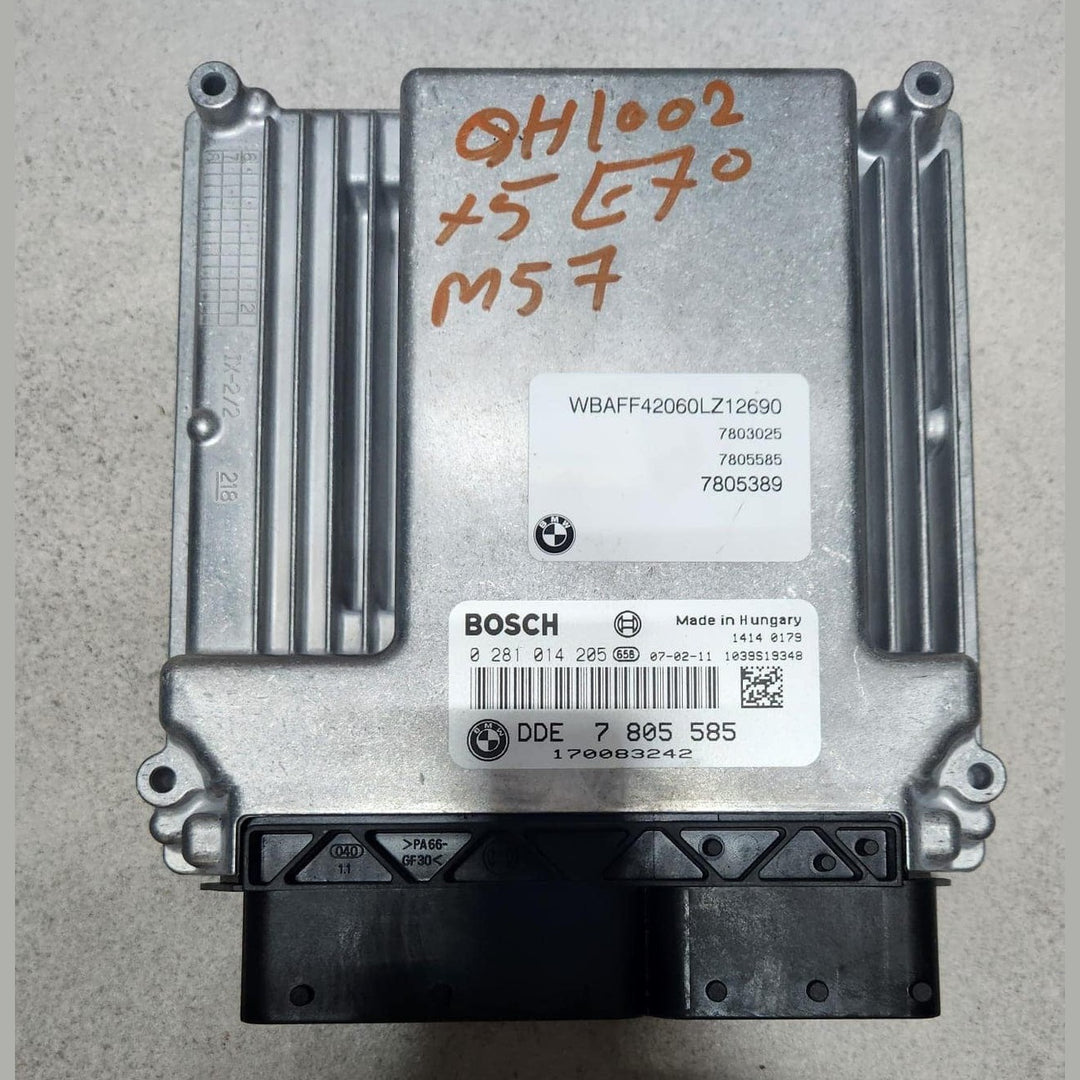 2007-2013 BMW X5 Engine Control Unit 7805585 X5 E70 3.0 DIESEL and E92 E93 330d