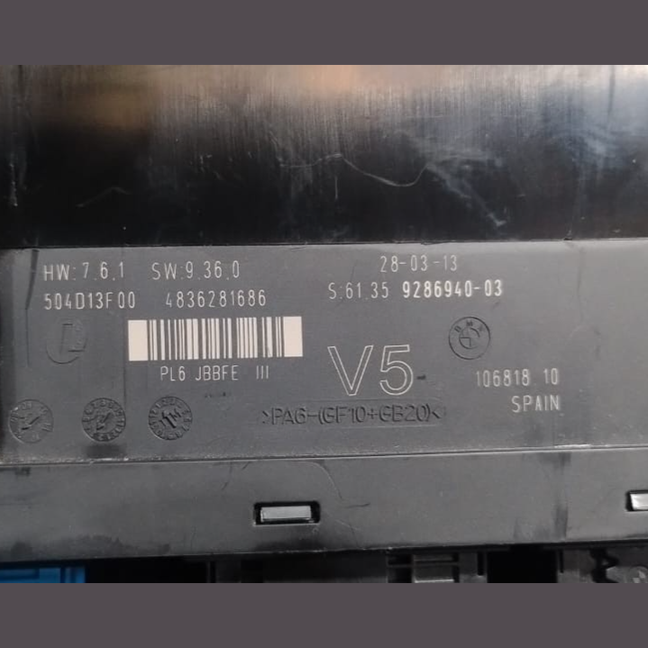 BMW 7 SERIES F01 LCI ECU BODY CONTROL MODULE JUNCTION BOX JBBFEIII V5 9286940