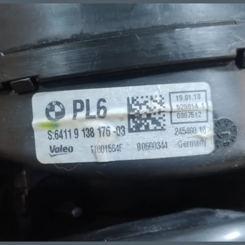 BMW F01 F02 F07 F10 REAR BLOWER UNIT BLOWER MOTOR RESISTOR P/N 9138176