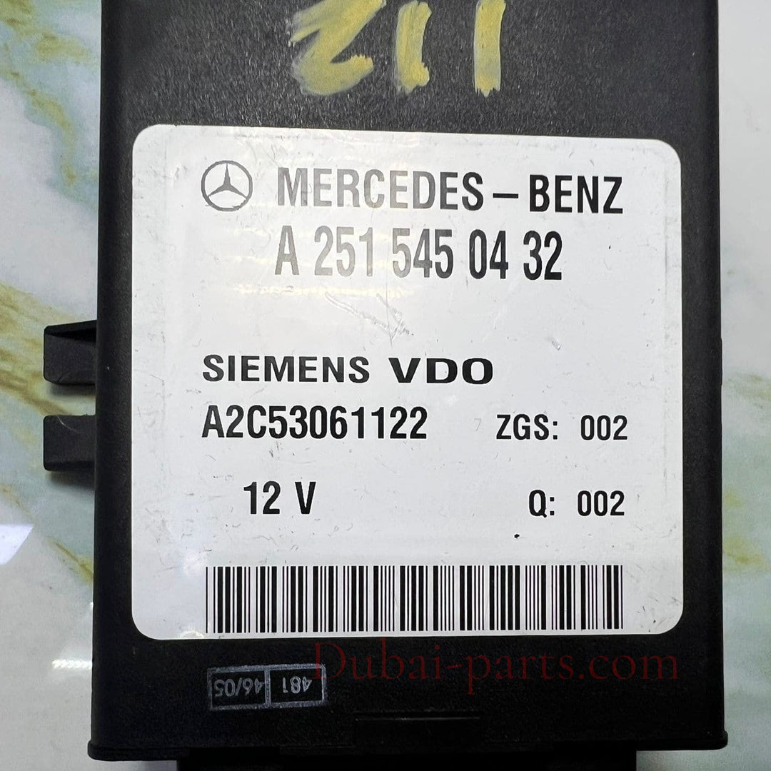 06-09 Mercedes R350 Air Suspension Control Module A2515450432 W251 W211 E-Class