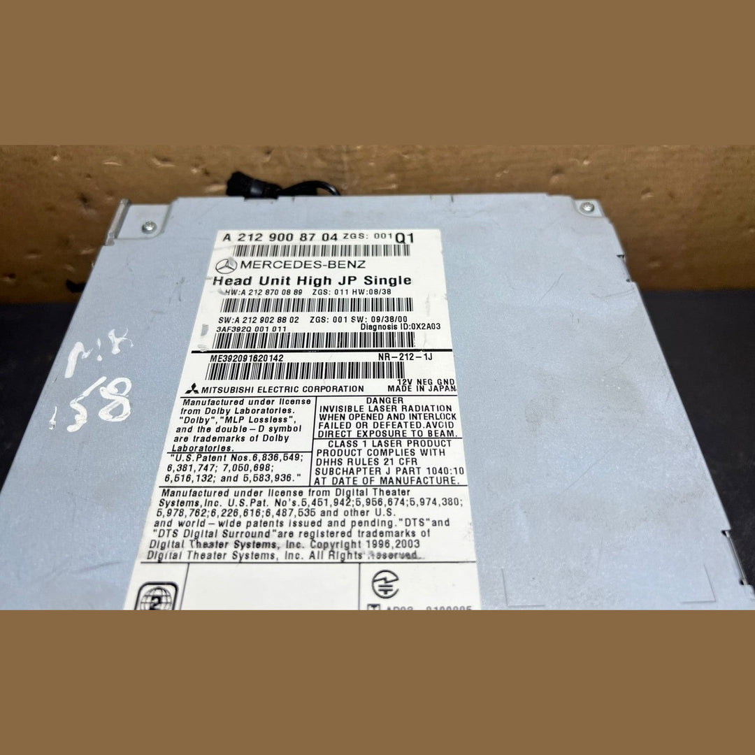 2012–2014 Mercedes-Benz W212 E-Class Head Unit CD Player A212 9008704 OEM