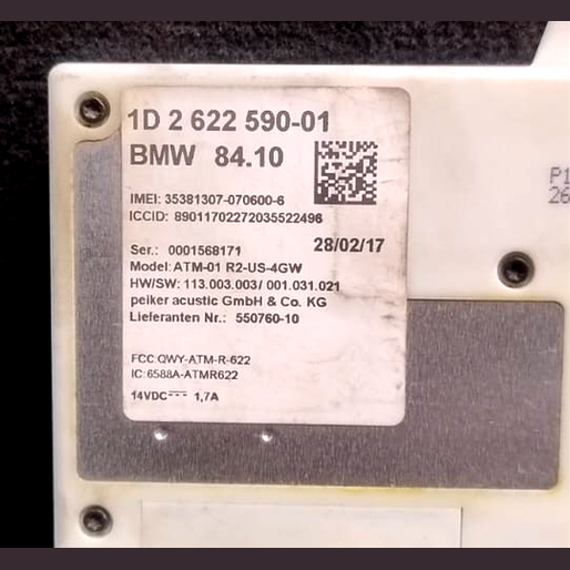 BMW F90 F15 G11 G12 TELEMATIC COMMUNICATION CONTROL MODULE P/N 2622590