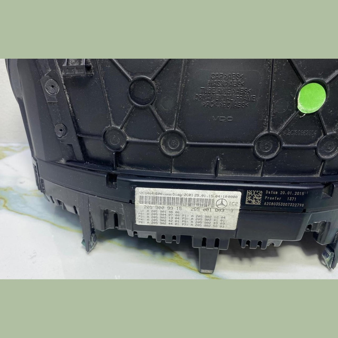 14-20 Mercedes-Benz W205 C-Class Instrument Cluster Speedometer A205 9009915 OEM