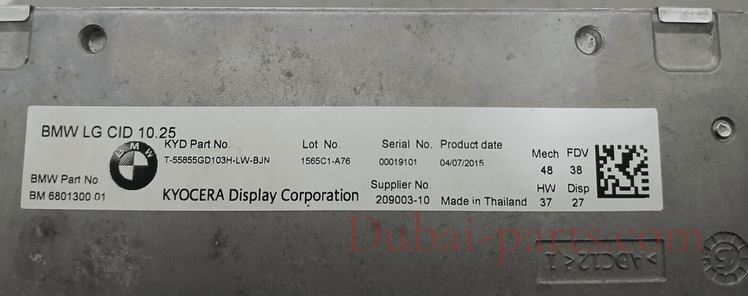 OEM BMW 16-20 G12 740 750 Navigation Display Monitor Information Screen 6801300