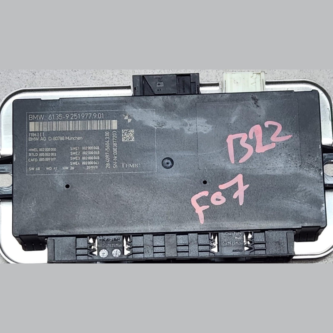 2011-2016 BMW 535i Footwell Light Control Module 9251977
