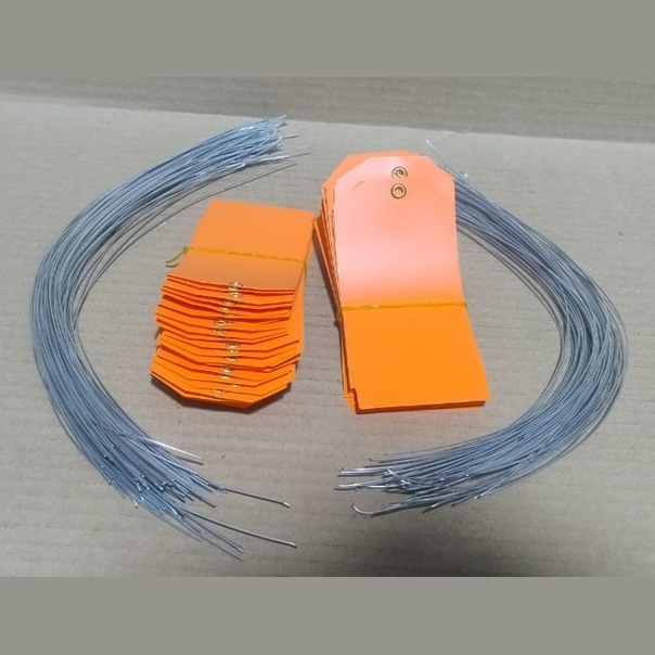 ACRYLIC TAG WITH METAL EYELET – THIN PLASTIC LABEL - IND/CRAFT ID TAG ORANGE
