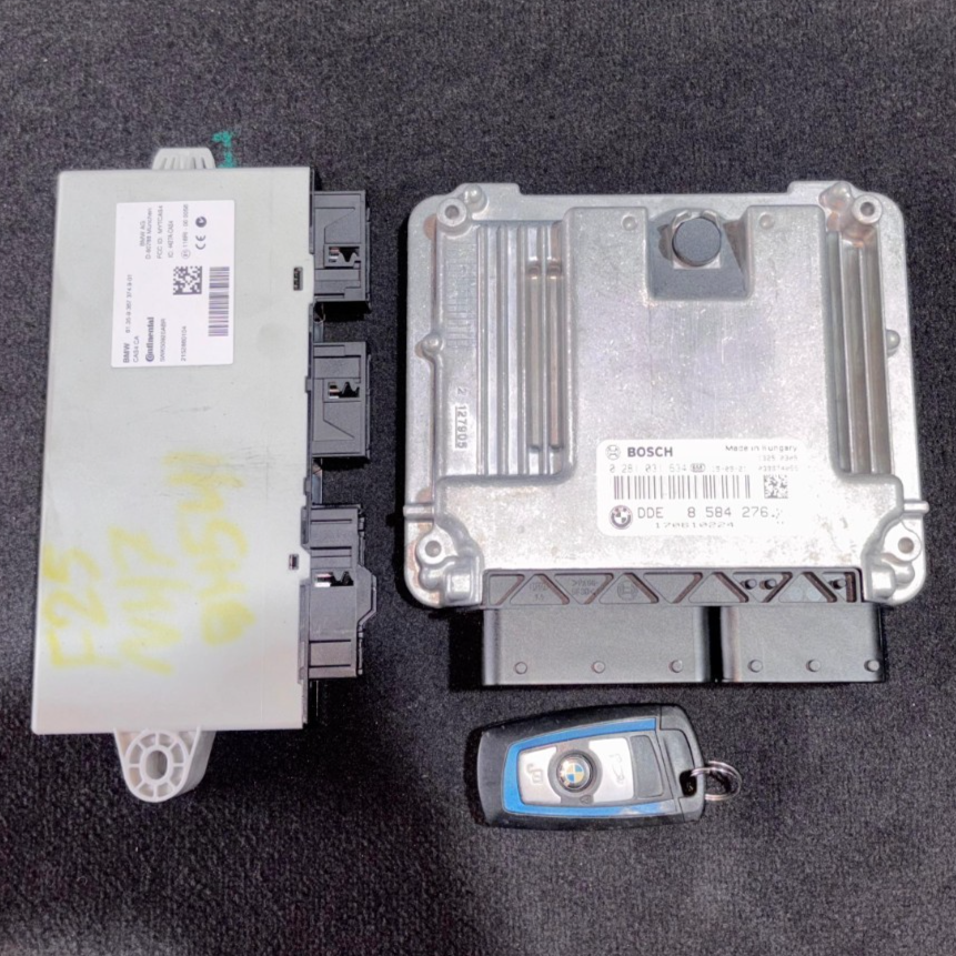 BMW 3 F30 F31 320D  N47N 163HP ENGINE CONTROL UNIT  KIT DDE KEY + FEM- 8584276