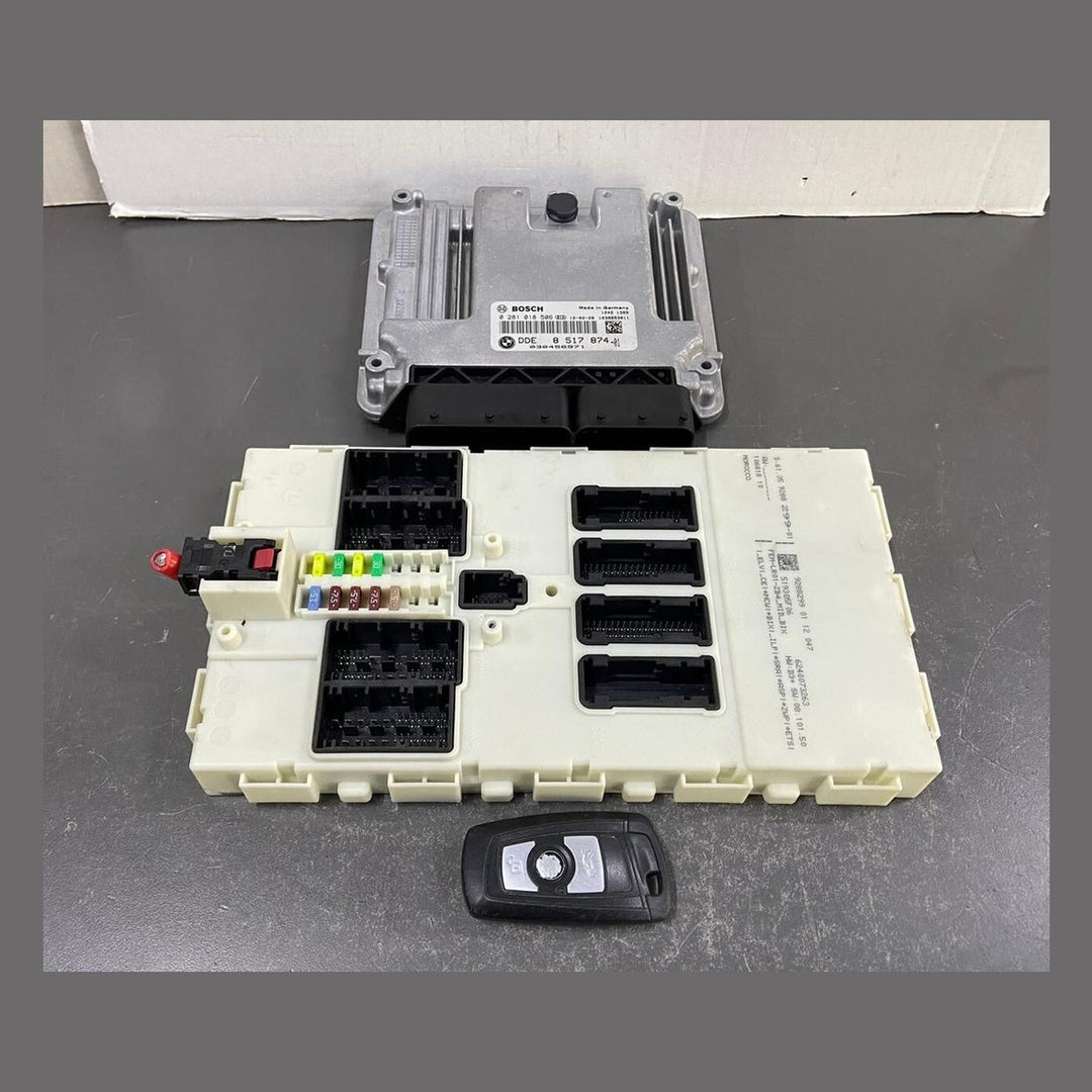 OEM BMW F30 N47N Engine Control Unit ECU SET DDE 8517874 FEM+KEY