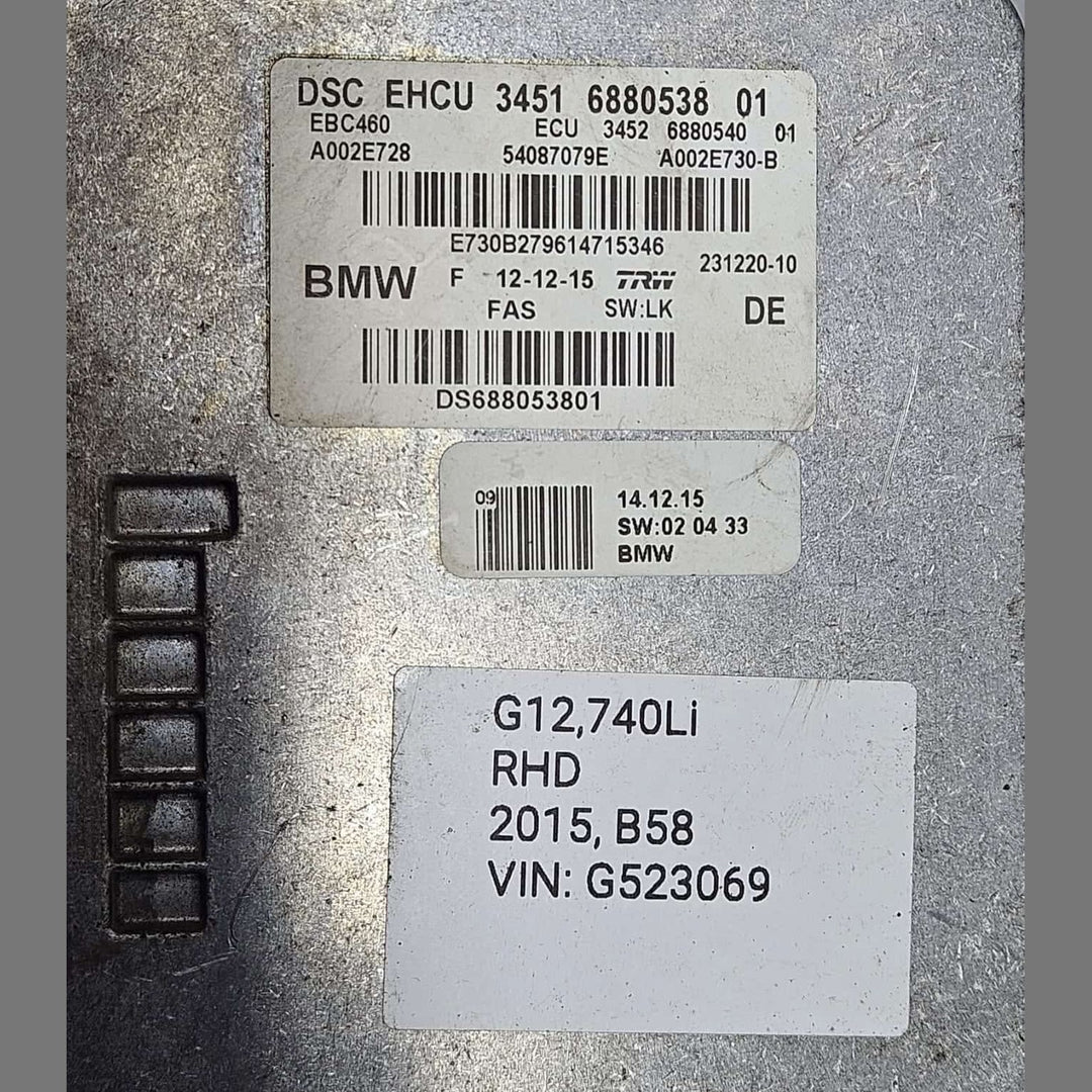 6880538-2016-2019 BMW 750i 740Li G11 G12 Abs Pump Control Module OEM 