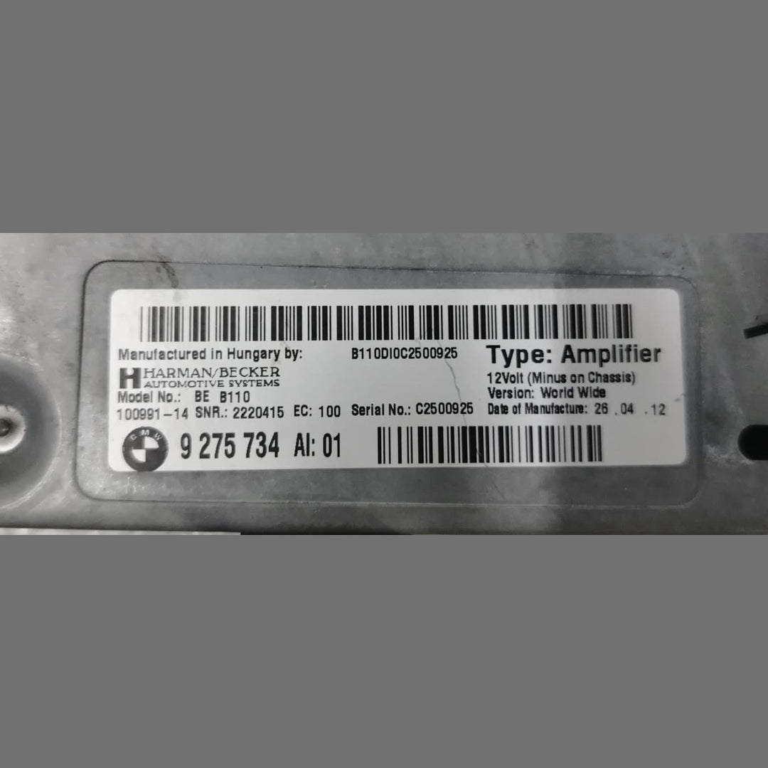 OEM BMW 6 SERIES F06 F12 F13 HARMAN BECKER HIFI AMPLIFIER 9275734