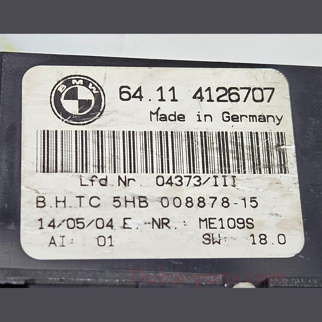 2001-2006 BMWE46 325i, 330i, Hvac Climate Control Panel 4126707 OEM