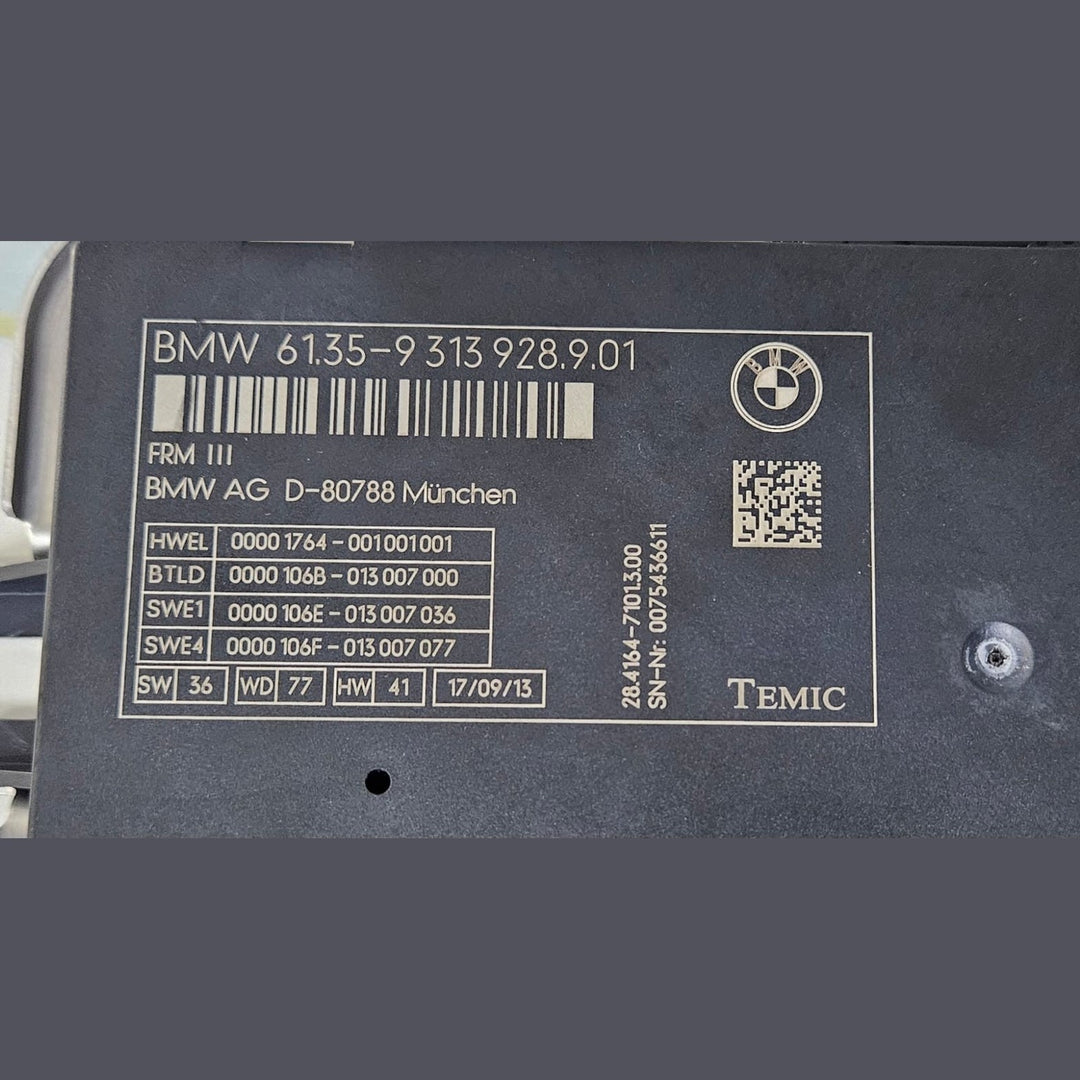 OEM 09-15 BMW F01 F02 F03 Temic Footwell Light Control Module 9313928