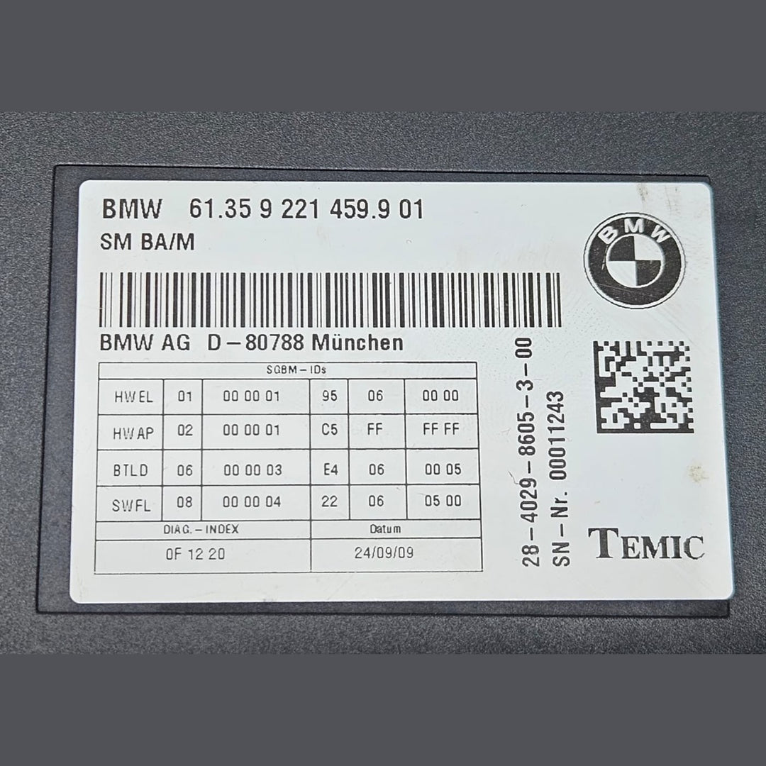 BMW 7 Series F02 Diesel Seat Control Module Unit 9221459 OEM
