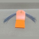 Load image into Gallery viewer, ACRYLIC TAG WITH METAL EYELET – THIN PLASTIC LABEL - IND/CRAFT ID TAG ORANGE