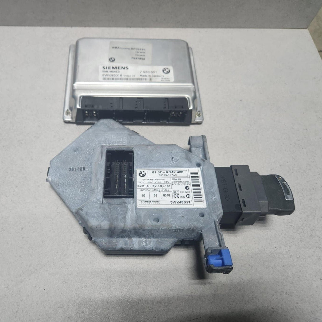 2002-2005 7' E65 BMW 730i Engine Control Unit 7533651 MS45.0 M54 3.0 ECU SET RHD