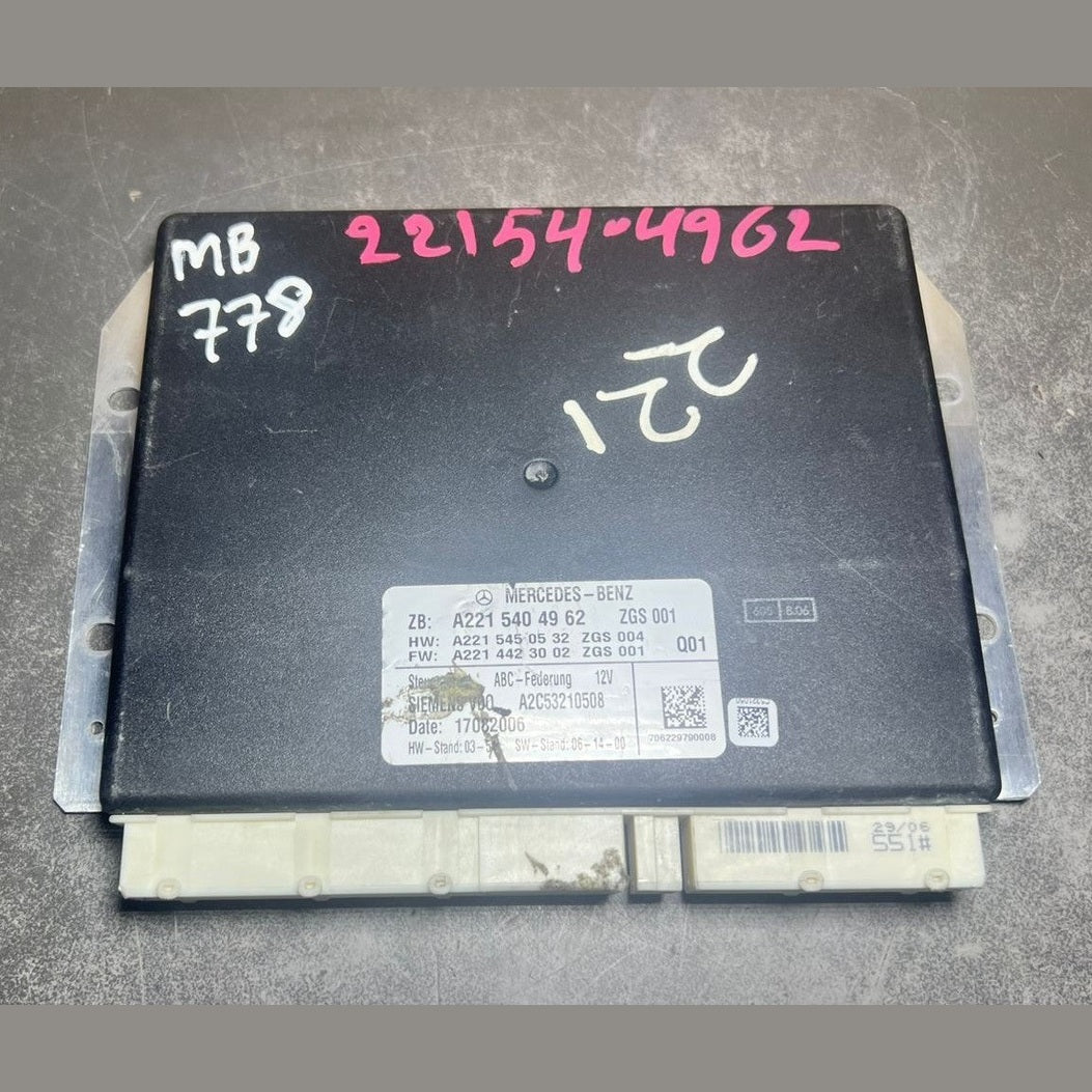 07-13 MERCEDES W221 S-CLASS AIR SUSPENSION CONTROL UNIT MODULE A221 5404962 OEM