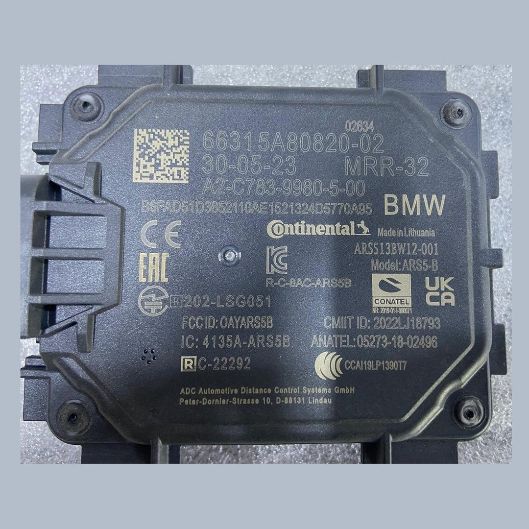 OEM BMW X1 XDRIVE iX1 U11 G60 G70 FRONT CRUISE RADAR SENSOR 5A80820 CONTINENTAL