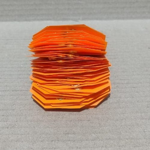 ACRYLIC TAG WITH METAL EYELET – THIN PLASTIC LABEL - IND/CRAFT ID TAG ORANGE
