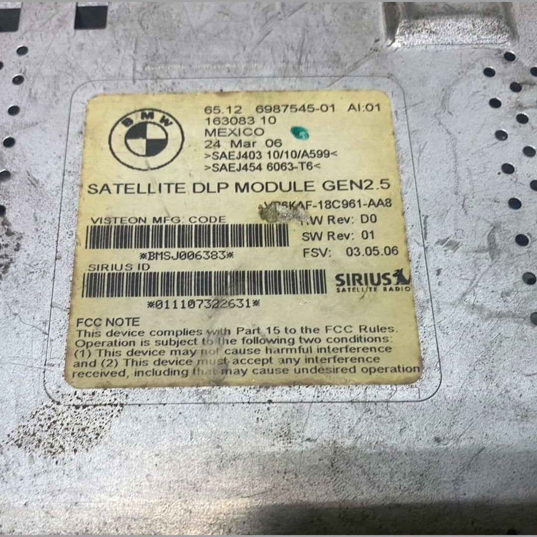 2006-2007 BMW 525i 530i Satellite Radio Receiver Module 6987545
