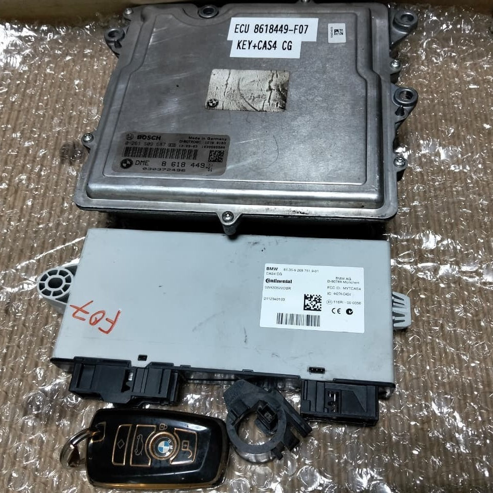 BMW F07 GT 3.0 N55B30A 2012 GASOLINE ENGINE CONTROL UNIT  ECU SET+KEY - 8618499