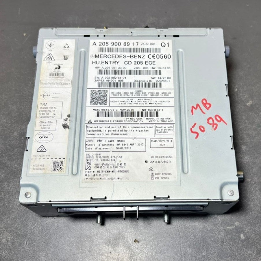 14-18 Mercedes-Benz W205 C-Class Radio Audio Head Unit CD Player A205 9008917
