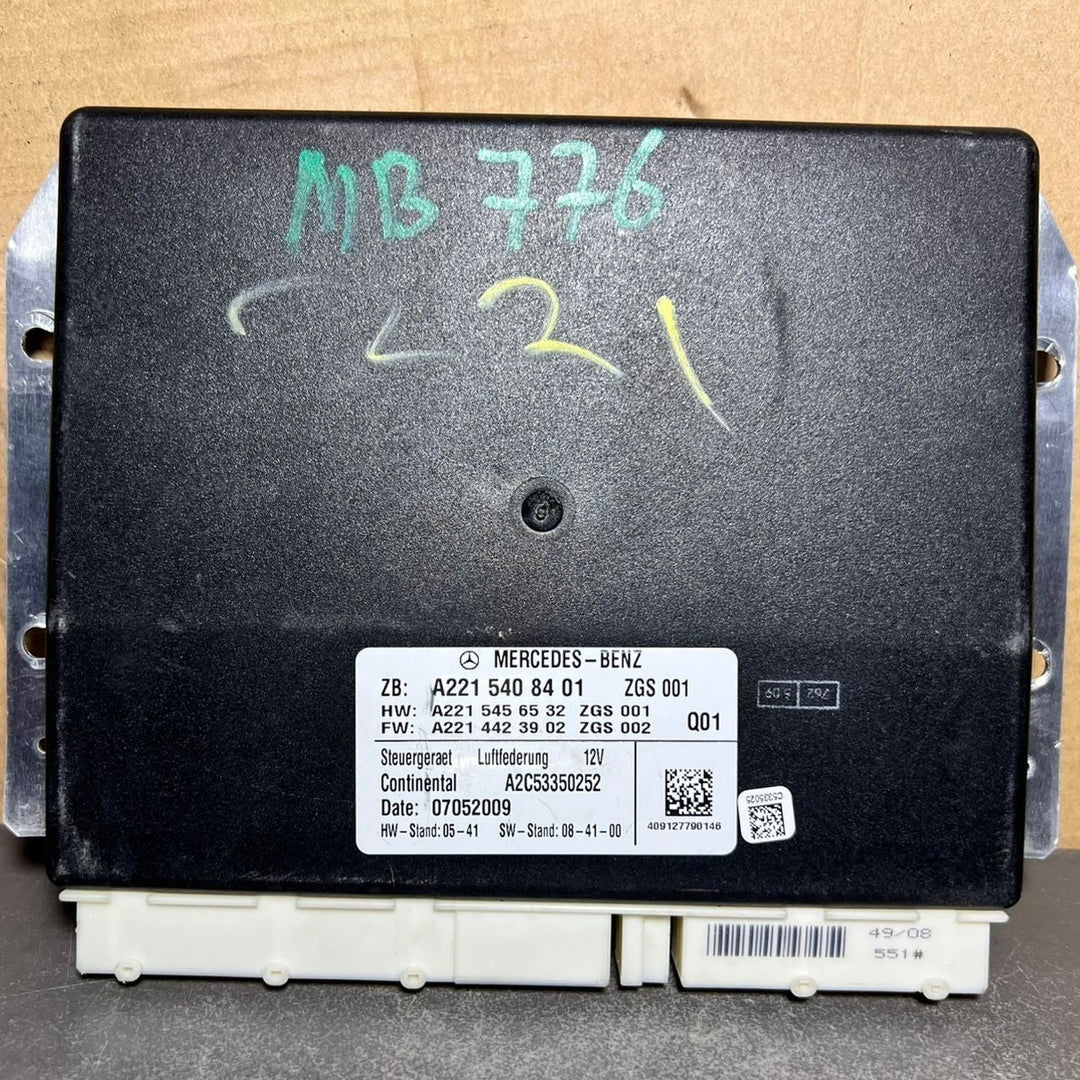07-13 MERCEDES W221 S-CLASS AIR SUSPENSION CONTROL UNIT MODULE A221 5408401 OEM