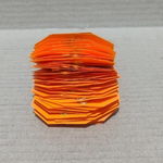 Load image into Gallery viewer, ACRYLIC TAG WITH METAL EYELET – THIN PLASTIC LABEL - IND/CRAFT ID TAG ORANGE