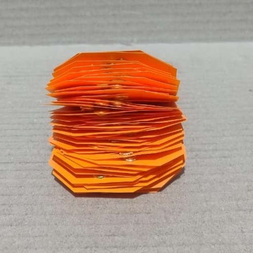 ACRYLIC TAG WITH METAL EYELET – THIN PLASTIC LABEL - IND/CRAFT ID TAG ORANGE