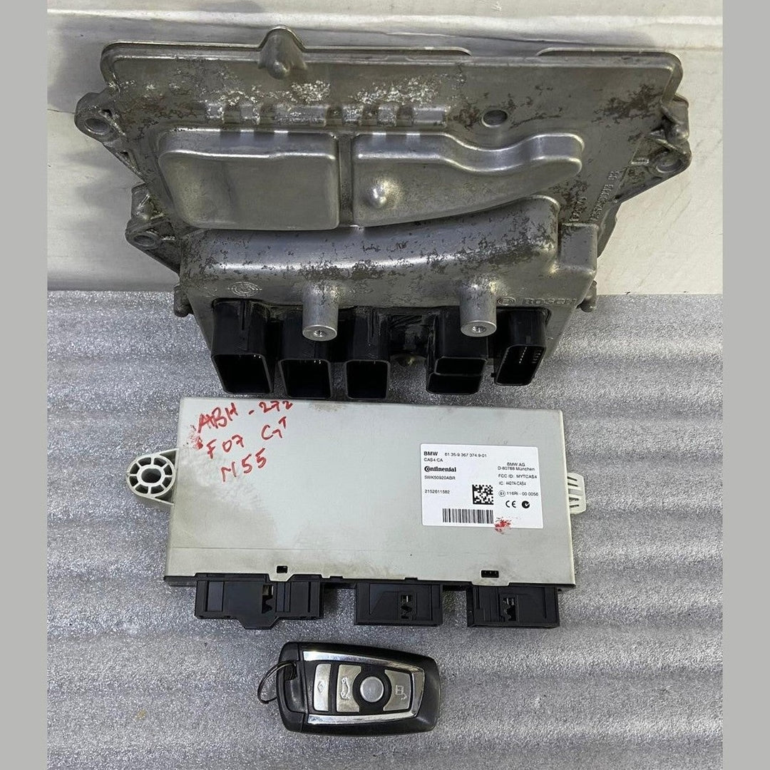 OEM BMW F07 N55 ENGINE COMPUTER CONTROL UNIT MODULE ECU SET 8639582-01