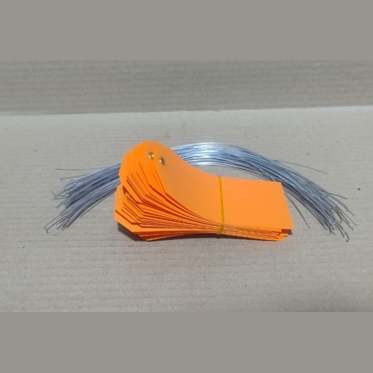 ACRYLIC TAG WITH METAL EYELET – THIN PLASTIC LABEL - IND/CRAFT ID TAG ORANGE
