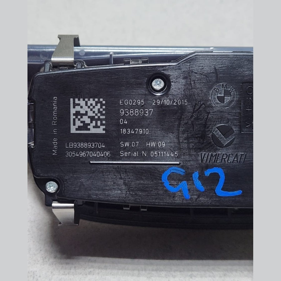 2016-2018 BMW 740i Headlight Switch 9388937 7 Series G11 G12 