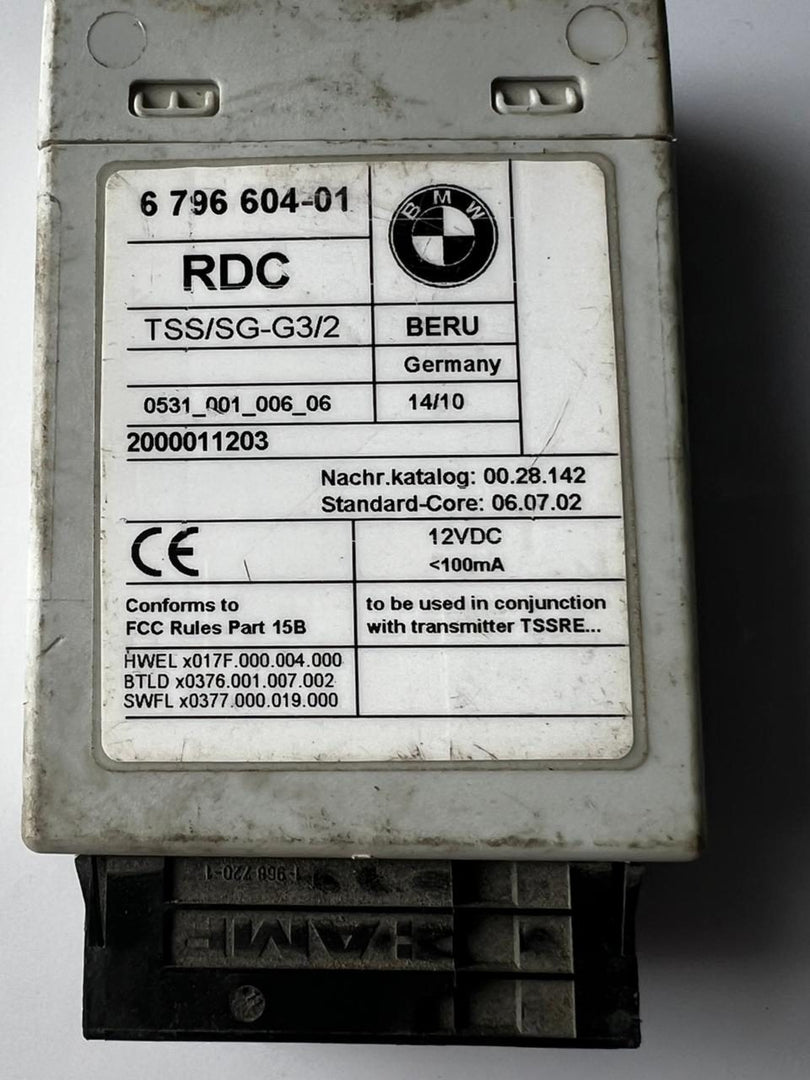 2009-15 BMW 550i 528i 650i 6796604 Tire Pressure Monitor Control Module 