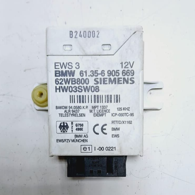 BMW 330i E46 2000 M54 3.0 ENGINE CONTROL ECU UNIT KIT DME MS43 7506307