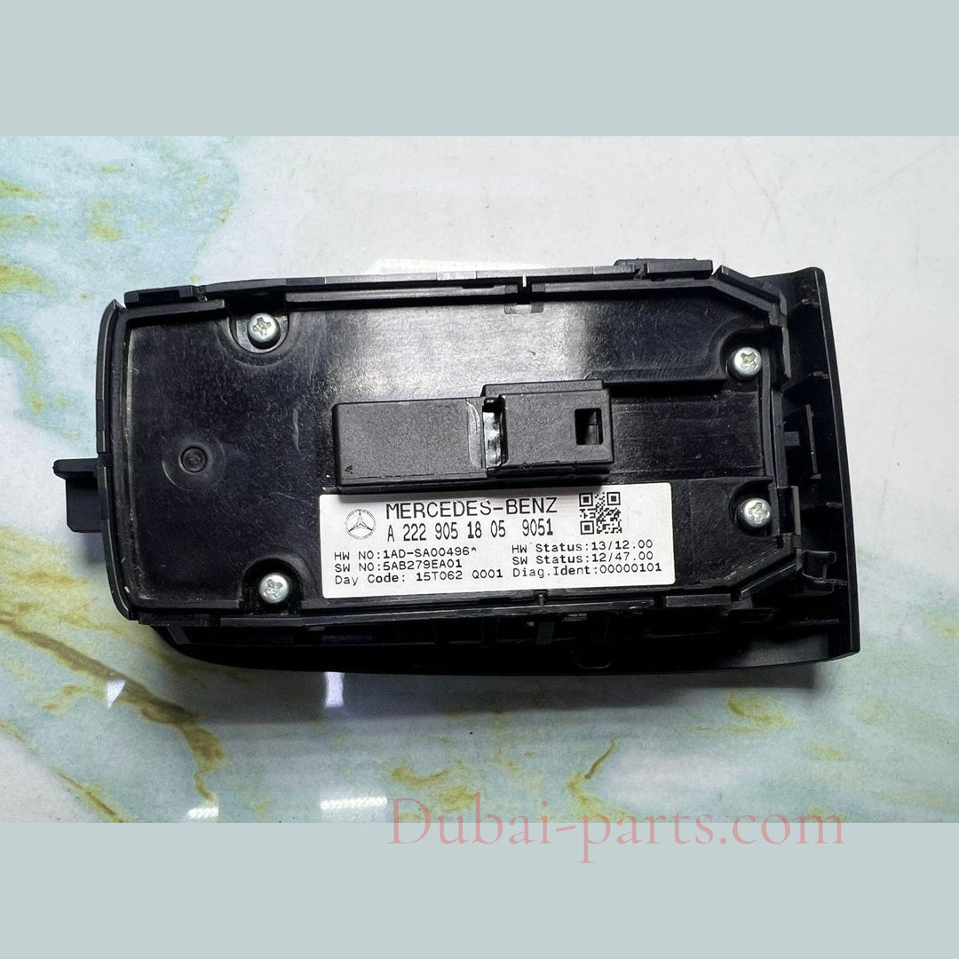 Mercedes Rear Left Power Window Switch A2229051805 S-Class W222 V222 X222