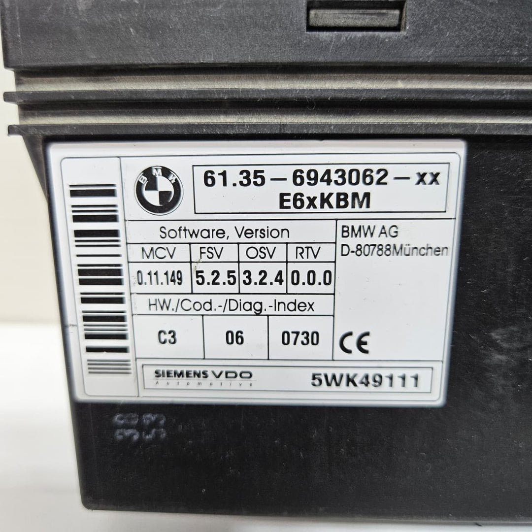 BMW 5 6 Series E60 E61, E63 E64 Comfort Control Module 6943062