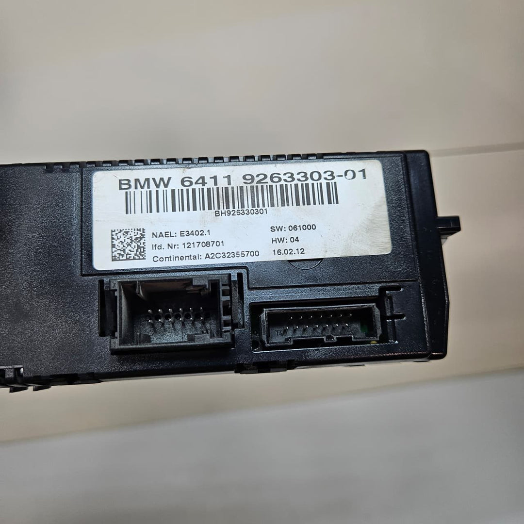 OEM BMW 1 Series E81 E82 E87 E88 Climate Control Unit 9263303