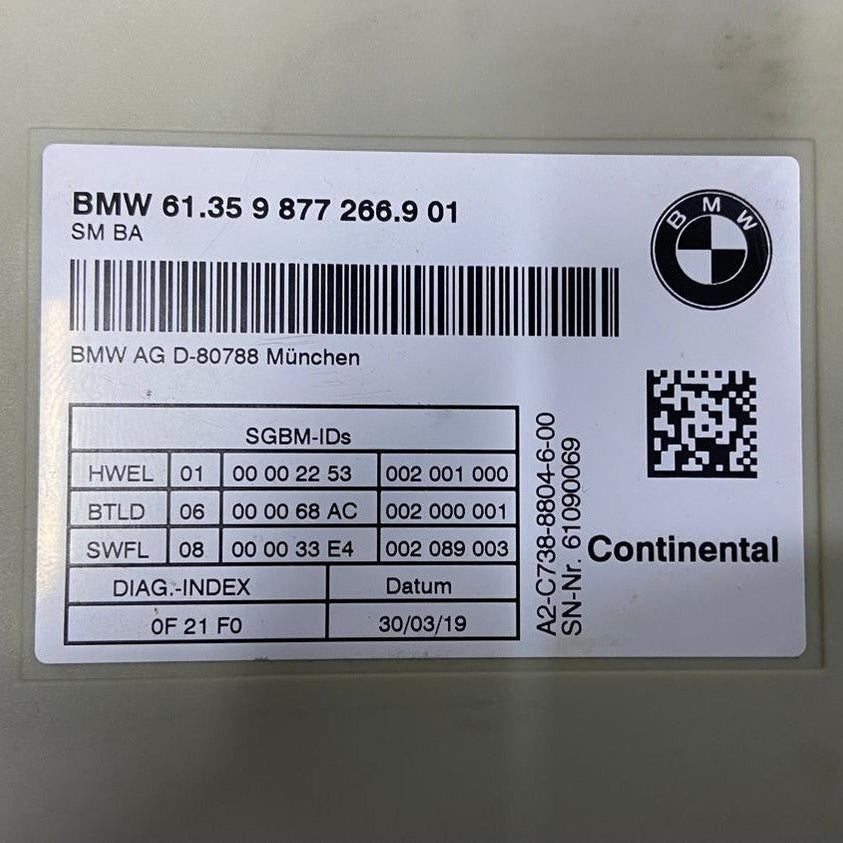 OEM BMW X3 G01 SEAT CONTROL MODULE UNIT CONTINENTAL 9877266