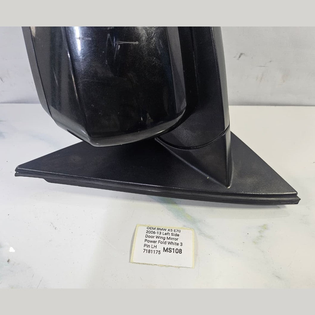 OEM BMW X5 E70 2006-13 Left Side Door Wing Mirror 3 Pin LH 7181175 RHD