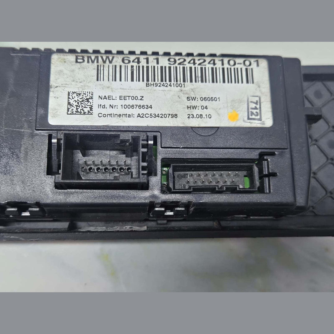 OEM 05-12 BMW E90 3 Series Climate Control Panel 9242410 
