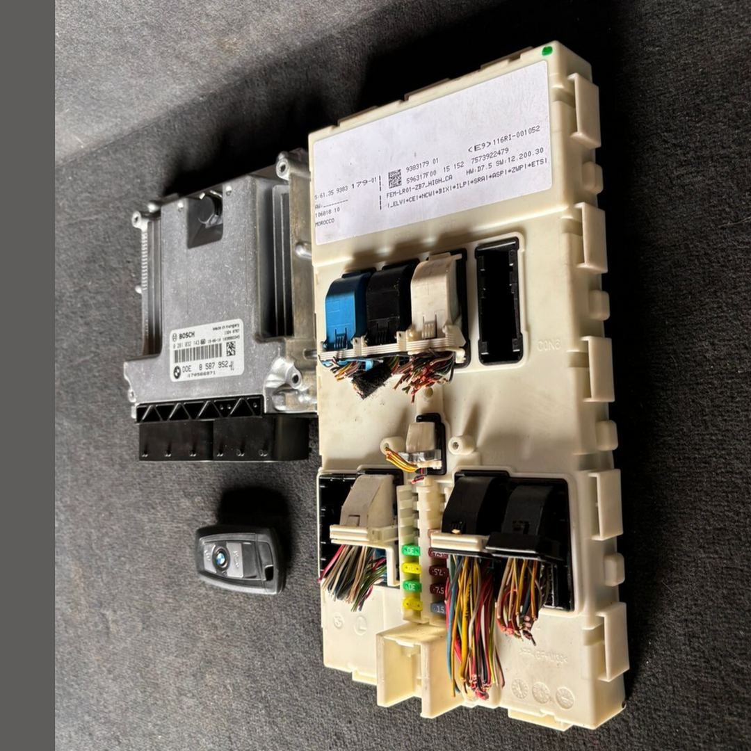 BMW F20 F21 LCI 116d B37 ENGINE CONTROL UNIT SET  DDE ECU  + FEM + Key - 8587952