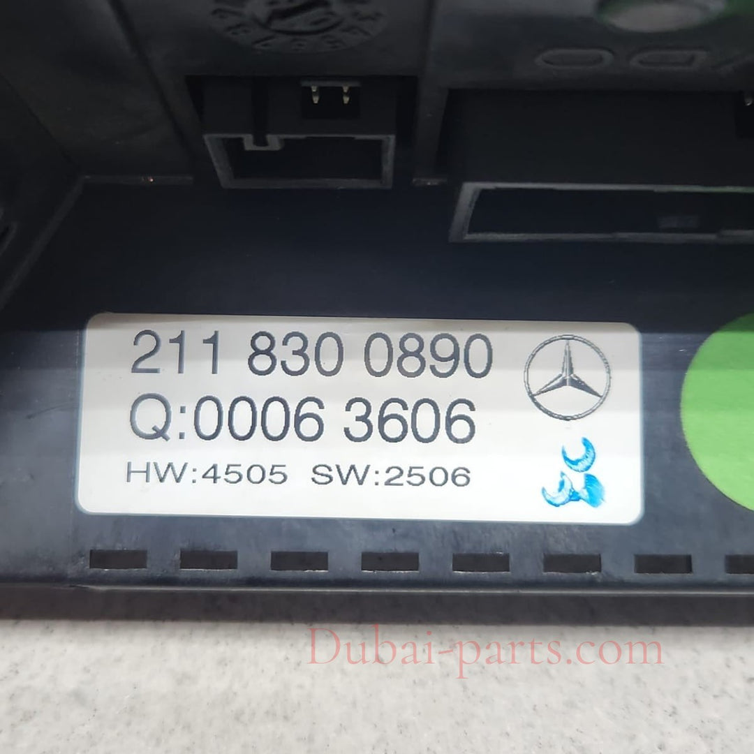 Mercedes-Benz Climate Control Panel 2118300890 W211 E-Class and S211 E-Class