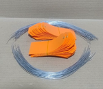 Load image into Gallery viewer, ACRYLIC TAG WITH METAL EYELET – THIN PLASTIC LABEL - IND/CRAFT ID TAG ORANGE