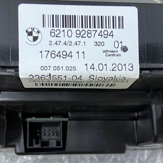 OEM BMW 3 F30, F80 Instrument Cluster Speedometer 9287494 Johnson Controls