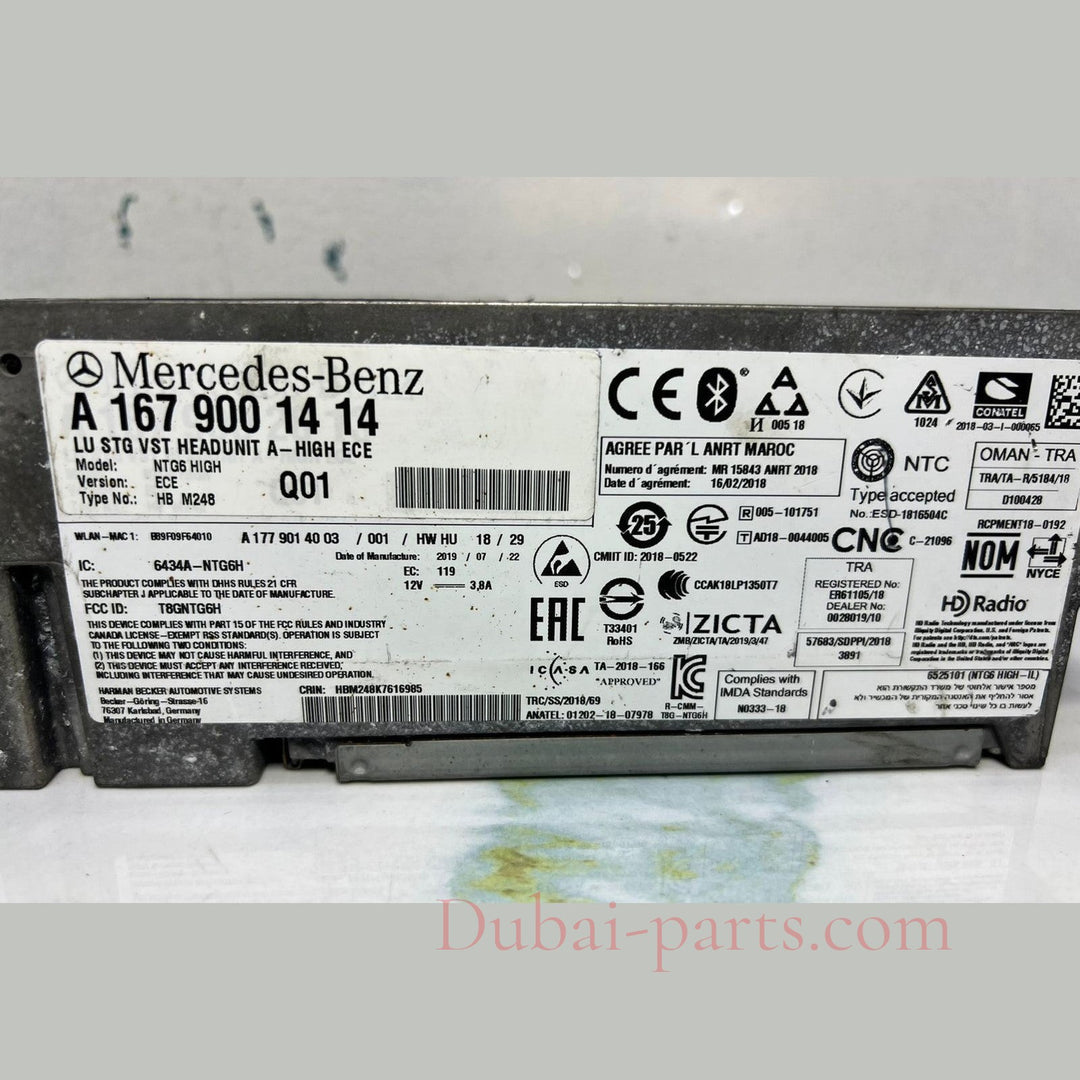 15-21 Mercedes W167 GLE-Class Radio Audio Multimedia Head Unit  A167 9001414 OEM