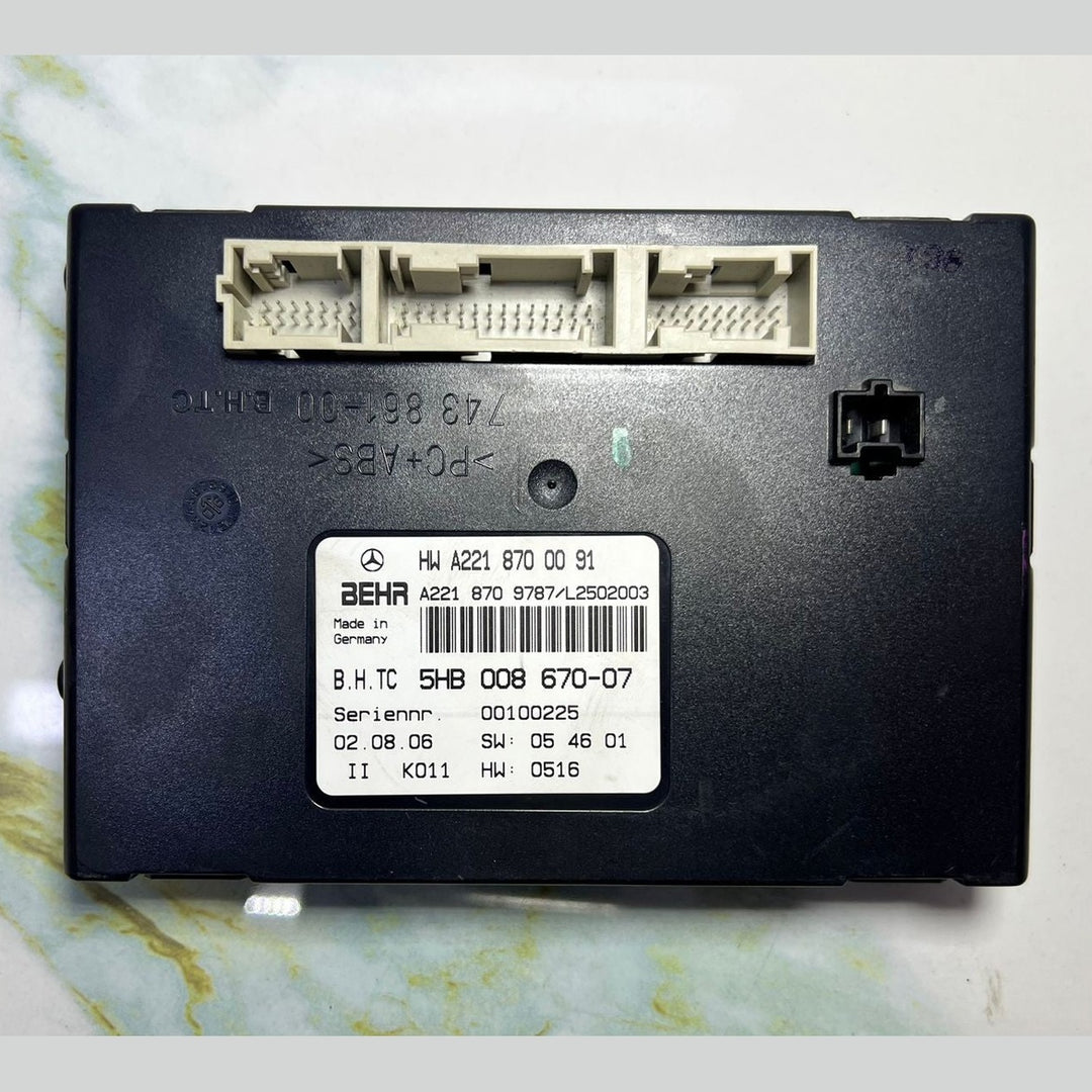 07-14 Mercedes-Benz W221 S-Class AC A/C Heater Control Module A221 8700091 OEM