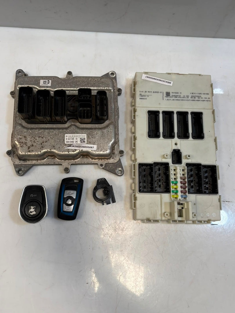 2013 BMW 3' F30 N20 328i Engine Control Unit ECU SET DME+FEM+1KEY 8610635