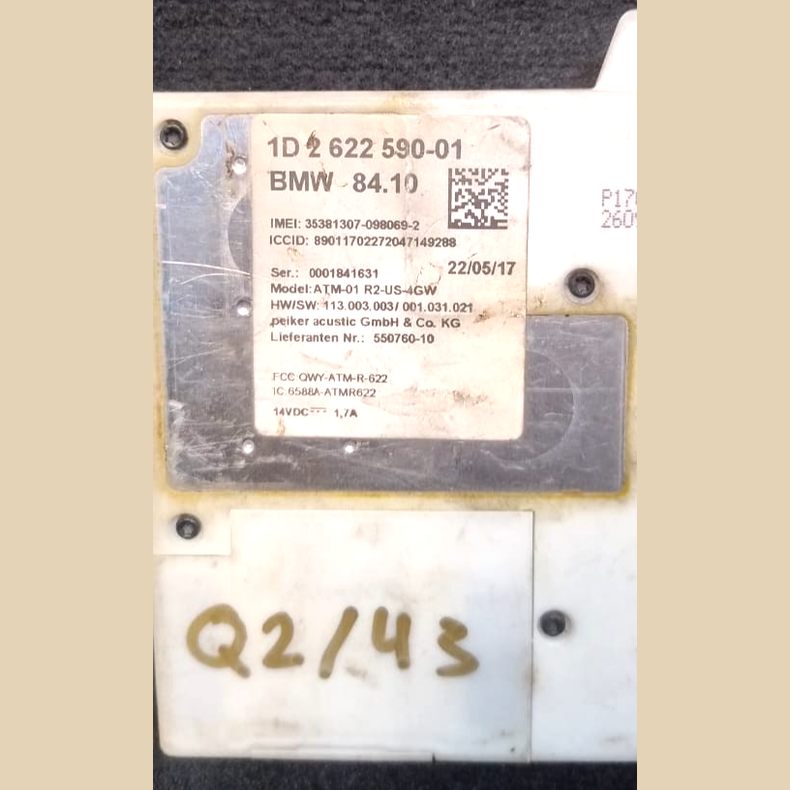 BMW F15 F30 F36 F48 G01 G05 G12 G20 G30 TELEMATICS CONTROL UNIT MODULE -2622590