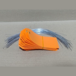 Load image into Gallery viewer, ACRYLIC TAG WITH METAL EYELET – THIN PLASTIC LABEL - IND/CRAFT ID TAG ORANGE