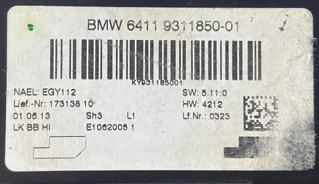 OEM BMW F20 F21 F30 F31 Control Unit Air Conditioning A/C Module 9311850